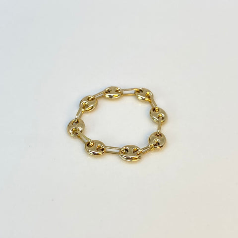 Anillo GC 8 Eslabones Oro amarillo 18k / Talla 4 Hasta 5  / 0,55 Gr