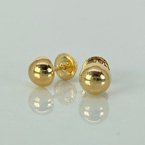 Topos Bola Lisa Oro amarillo 18k 0,7 Gr / 6 mm