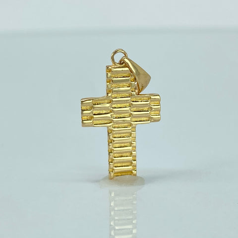 Dije Cruz Oro amarillo 2 Gr / 3 Cm †