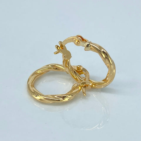 Candongas Entorchadas Oro amarillo 1 Gr / 1,5 Cm *