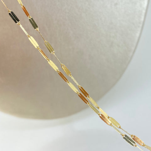 Cadena ● Flor Espejo Oro amarillo 18k 1,61 Gr / 1,7 mm / 50 Cm *