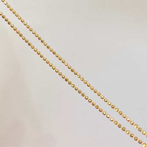 Cadena ● Mini Militar Oro amarillo 18k +3 / 1,81 Gr / 1 mm / 50 Cm *