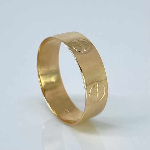 Anillo Tornillos CT Oro amarillo / Talla 7 / 1,67 Gr *
