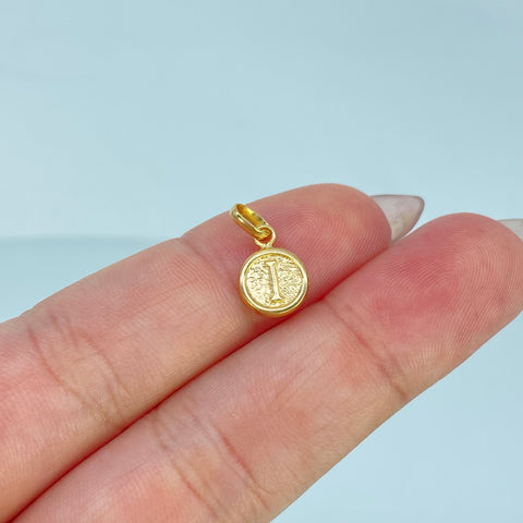 Dije Letra I Oro amarillo 18k 0,38 Gr / 1,5 Cm  *