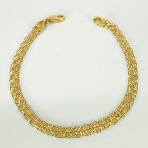 Pulso ● Chino Oro amarillo 18k +1 / 4,88 Gr / 5 mm / 20,5 Cm *