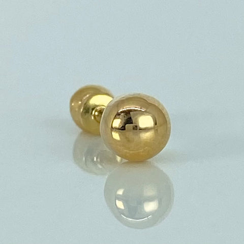 Piercing Bola / Oro amarillo 18k ( Joyas ) / 0,35 Gr / 4mm / (Oreja)