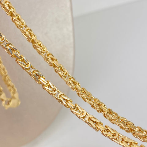 Cadena ● Punto Peruano Oro amarillo 18k +3 / 27,95 Gr / 3,3 mm / 60 Cm *