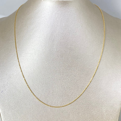 Cadena Italy Mini Militar Diamantada Oro amarillo 18k +1 / 2,0 Gr / 0,8 mm / 45 Cm *