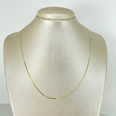 Cadena ● Mini Serpiente Oro amarillo 18k +3 / 1,22 Gr / 1,0 mm / 45 Cm *