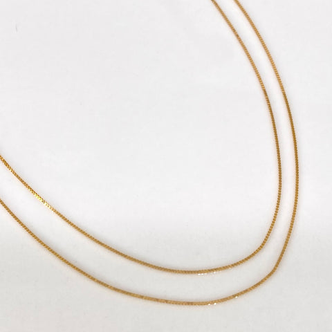 Cadena ● Veneciana Oro amarillo 18k +1 / 1,1 Gr / 0,5 mm / 50 Cm *