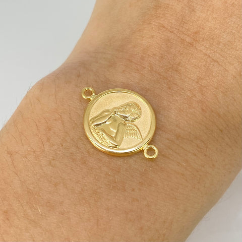 Herraje Angel De la Guarda Oro amarillo 18k 1,20 Gr / 2,2 Cm *
