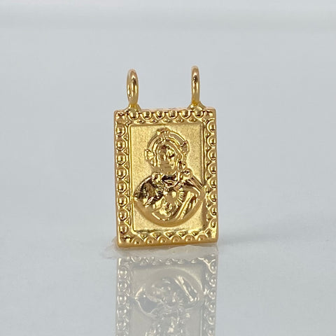 Dije Virgen Del Carmen / Sagrado Corazon Oro amarillo 0,45 Gr / 1,3 Cm *