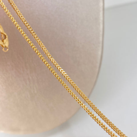Cadena ● Franco Oro amarillo 18k +2 / 4,45 Gr / 1,6 mm / 60 Cm *