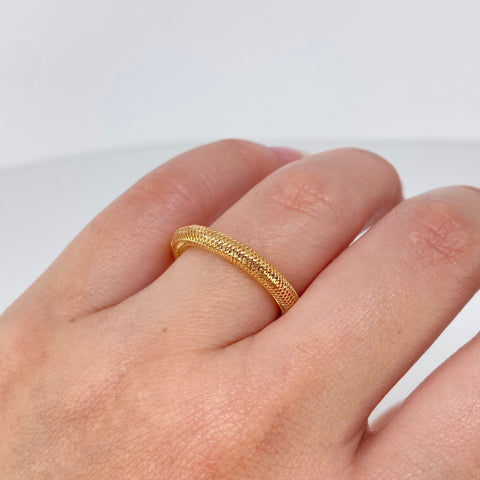 Anillo ● Articulado Oro amarillo 18k / Talla 7/9 / +3 / 0,55 Gr / 3,3 mm *