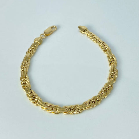 Pulso ● Serpiente 3x1 Oro amarillo 18k +1 / 5,73 Gr / 5,8 mm / 19,6 Cm †
