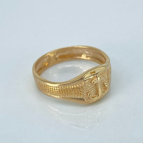 Anillo Ancla Oro amarillo / Talla 5 3/4 / 2,3 Gr †
