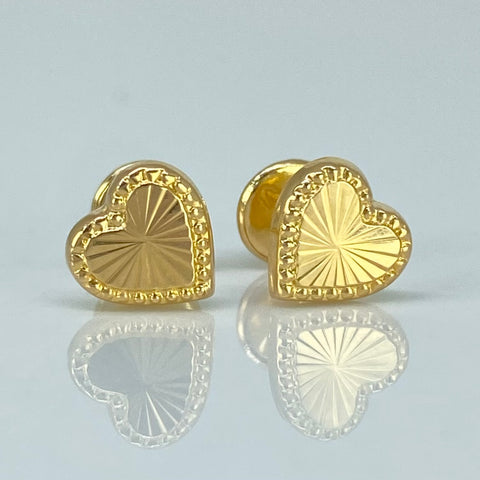 Topos Corazon Diamantado Oro amarillo 18k 0,7 Gr / 7,1 mm *