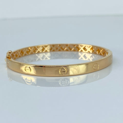 Pulso Aro Tornillos CT Oro amarillo 18k +3 / 10,5 Gr / 17 Cm *