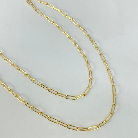 Cadena ● Cajon Oro amarillo 18k 3,6 Gr / 2,1 mm / 45 Cm †