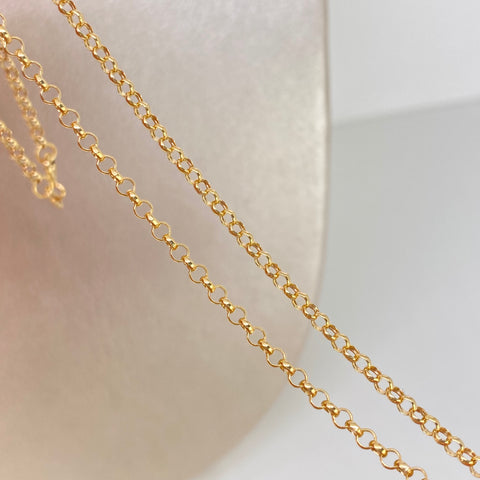 Cadena ● Aro Seguido Oro amarillo 18k 2,4 Gr / 2,5 mm / 50 Cm *