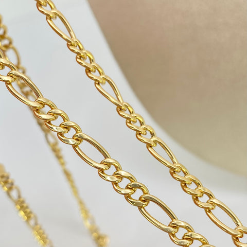 Cadena ● Tres Por Uno 3X1 CT Oro amarillo 18k 13,70 Gr / 4 mm / 60 Cm *