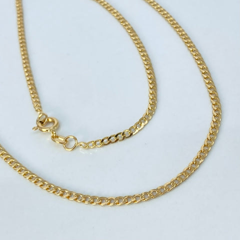 Cadena ● Cubana Oro amarillo 18k 3,2 Gr / 2,3 mm / 45 Cm *
