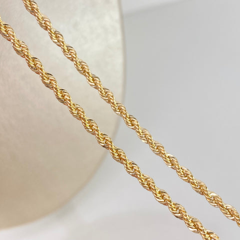 Cadena ● Lazo Oro amarillo 18k +1 / 3,9 Gr / 3 mm / 60 Cm †