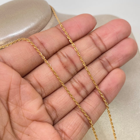 Cadena ● Lazo Oro amarillo 18k +1 / 1,53 Gr / 1,7 mm / 50 Cm *