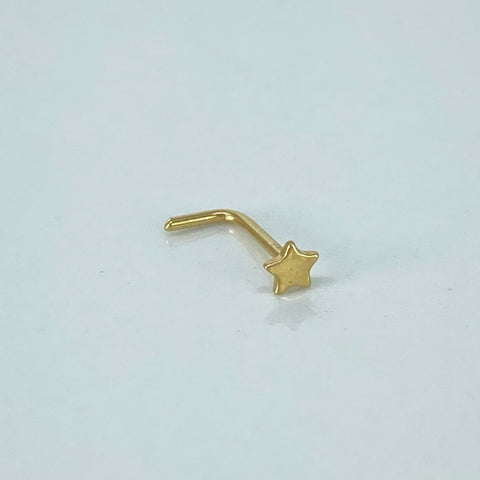 Piercing Estrella / Oro Amarillo 18k (Joya) / 3mm / 0,13gr / 1cm / (Nariz) *