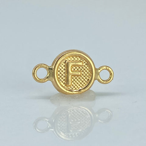 Herraje Letra F Oro amarillo 0,53 Gr / 1,5 Cm *