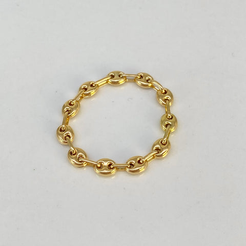 Anillo GC 11 Eslabones Oro amarillo 18k / Talla 11 1/2 Hasta 13 1/2 / 0,79 Gr / 3,3 mm *