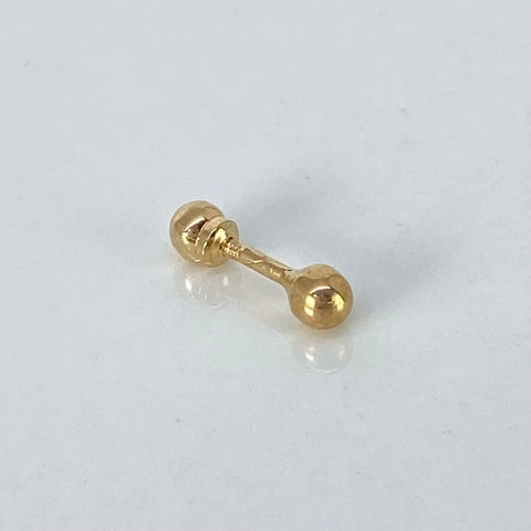 Piercing Bola Lisas / Oro Amarillo 18k (Joya) / 3mm / 0,28gr / 1cm / (Oreja) *