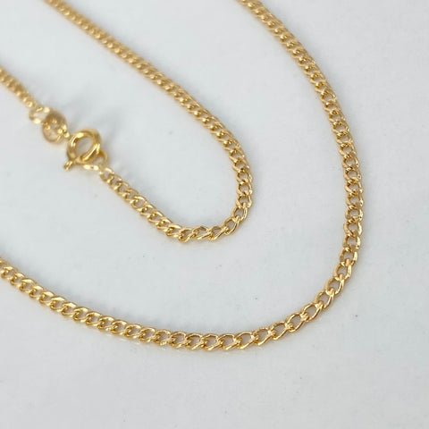 Cadena ● Cubana Oro amarillo 18k 2,15 Gr / 1,8 mm / 45 Cm †