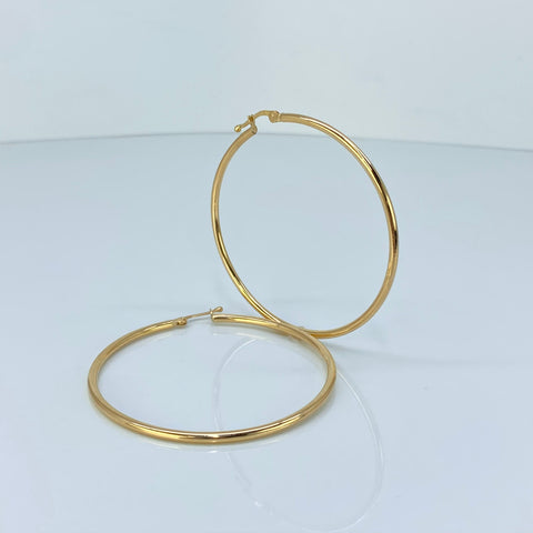 Candongas Caponera Oro amarillo 18k 4,3 Gr / 5,8 Cm  *