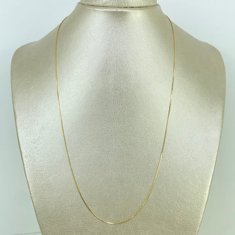 Cadena ● Mini Espejo Oro Amarillo 18k +3 / 1,75 Gr / 0,5 mm / 50 Cm *