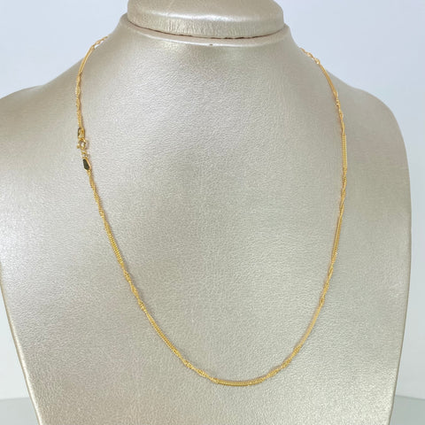 Cadena ● Sedusa Entorchada Oro amarillo 18k +1 / 2,5 Gr / 1,6 mm / 45 Cm †