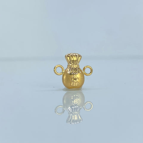 Herraje Bolsa De Dinero Oro amarillo 18k 0,54 Gr / 1,2 Cm  *