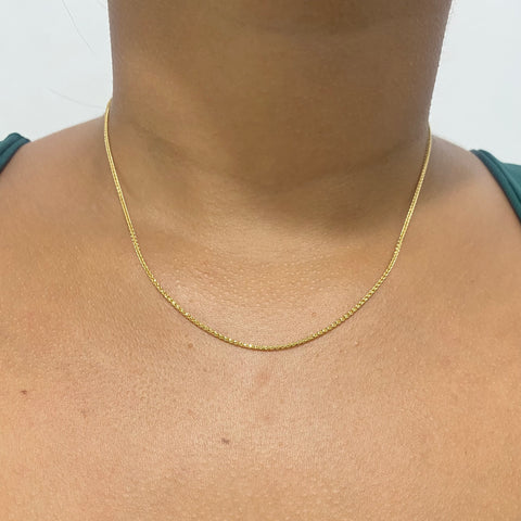 Cadena Italy Mini Franco Oro amarillo 18k 2,9 Gr / 1 mm / 41 Cm