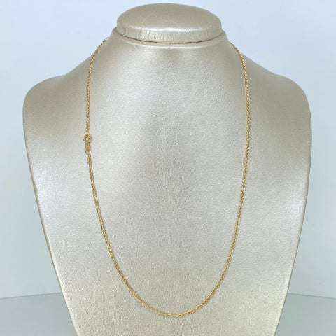 Cadena ● Tres Por Uno 3x1 Oro amarillo 18k +1 / 1,45 Gr / 1,8 mm / 45 Cm *