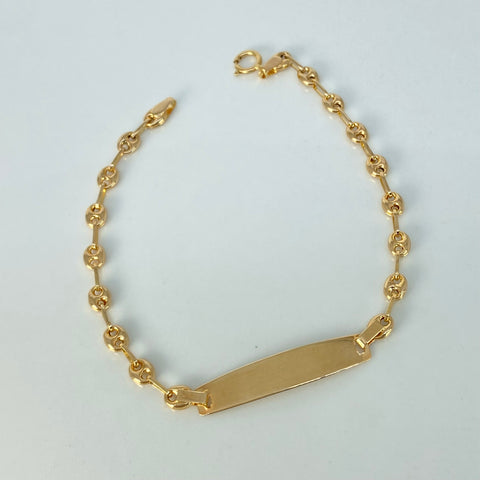 Pulso bebé Placa Rectangular Ovalada GC Oro amarillo 1,88 Gr / 3,3 mm / 15,4 Cm *