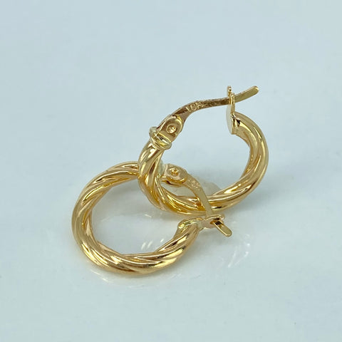 Candongas Entorchadas Oro amarillo 1,3 Gr / 1,6 Cm