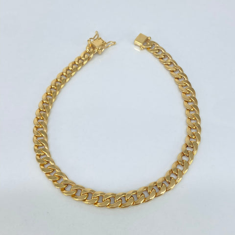 Pulso ● Cubano Oro amarillo 18k +1 / 5,55 Gr / 5,6 mm / 20 Cm