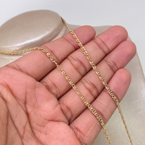 Cadena ● Escalera Plana Oro amarillo 18k 4,76 Gr / 2,7 mm / 50 Cm *