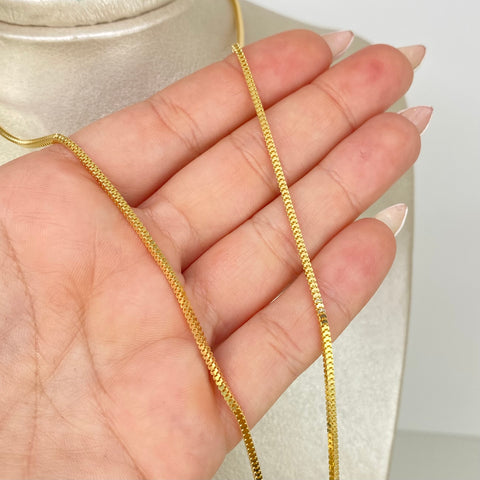 Cadena ● Veneciana Oro amarillo 18k +3 / 6,3 Gr / 1,7 mm / 50 Cm †