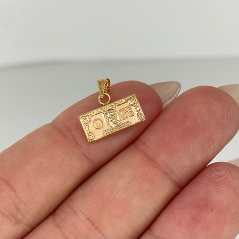 Dije Dolar Oro amarillo 18k 0,6 Gr / 1,3 Cm  *