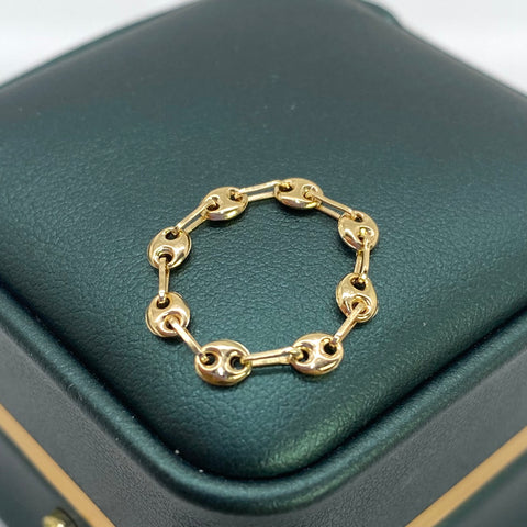 Anillo GC 8 Eslabones Oro amarillo 18k / Talla 4 Hasta 5  / 0,55 Gr