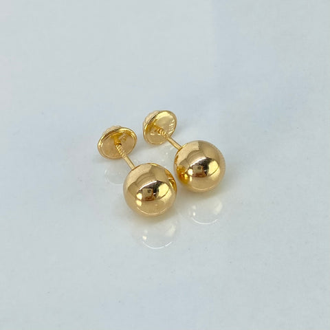 Topos Bolas Lisas Oro amarillo 0,8 Gr / 7 mm *