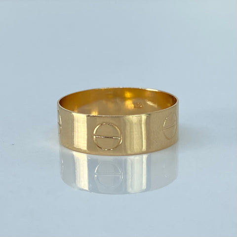 Anillo Tornillos CT Oro amarillo / Talla 7 / 1,7 Gr / 5,5 mm *