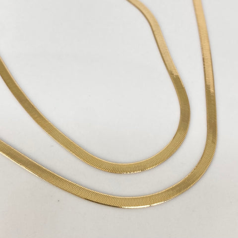 Cadena ● Espejo Oro amarillo 18k +3 / 5,7 Gr / 2,7 mm / 45 Cm *