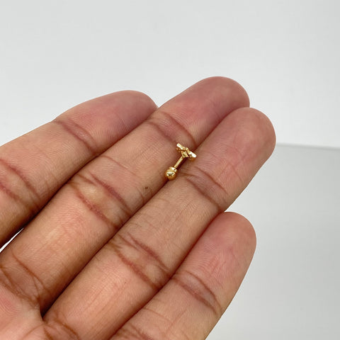 Piercing Estrella De David / Oro Amarillo 18k (Joya) / 6mm / 0,4gr / 0.9cm / (Oreja)